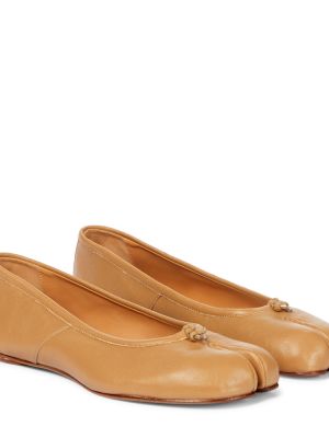 Bőr balerina cipők Maison Margiela barna