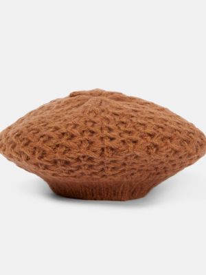 Кашемировая шелковая шапка Loro Piana коричневая