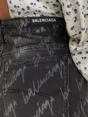 Gonna jeans Balenciaga nero