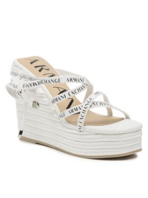Sandále Armani Exchange biela