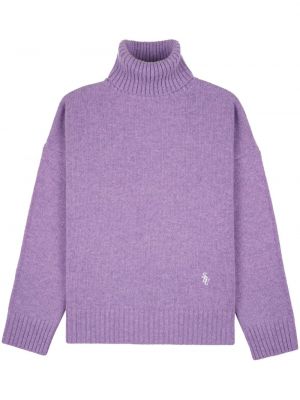 Вълнен пуловер Sporty & Rich виолетово