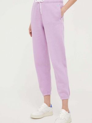Однотонні спортивні штани Polo Ralph Lauren фіолетові
