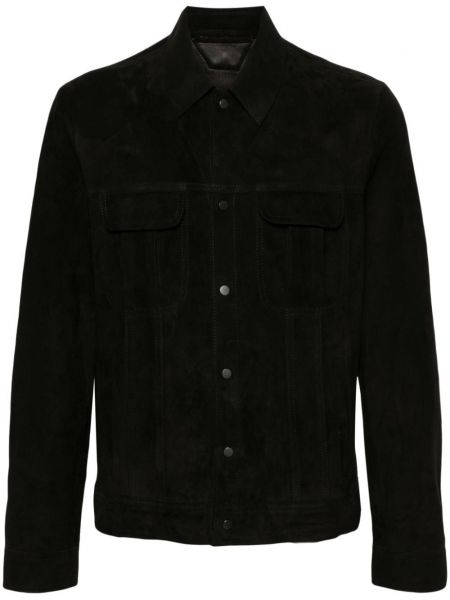 Chemise longue en suède Salvatore Santoro noir