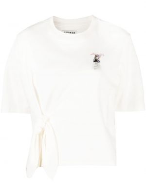 Βαμβακερή μπλούζα Musium Div. λευκό