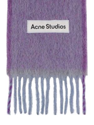 Шал от алпака вълна Acne Studios виолетово