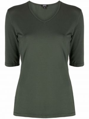 Camiseta con escote v Aspesi verde