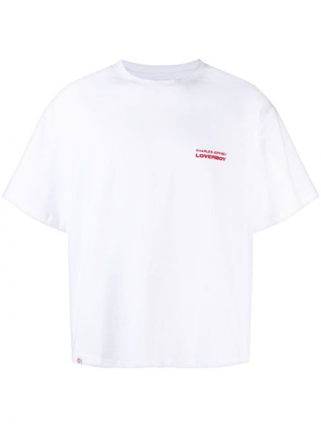 Βαμβακερή μπλούζα με σχέδιο Charles Jeffrey Loverboy λευκό