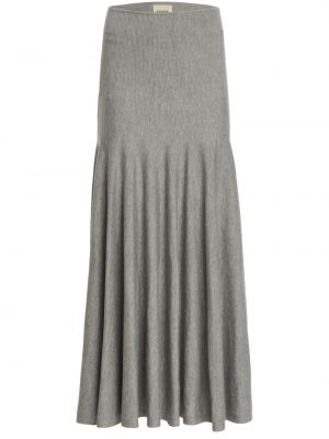 Pletené vlněné sukně Khaite šedé