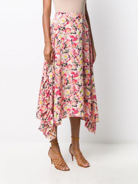 Růžové květinové bavlněné sukně s potiskem Stella Mccartney