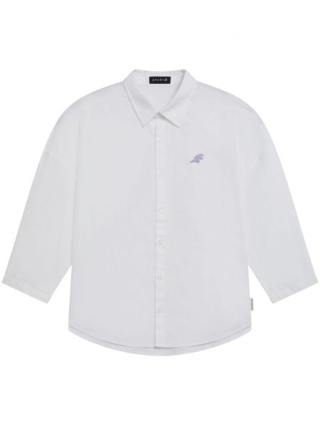 Βαμβακερό πουκάμισο με κέντημα Sport B. By Agnès B. λευκό