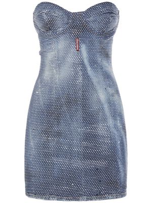 Mini šaty Dsquared2 modré