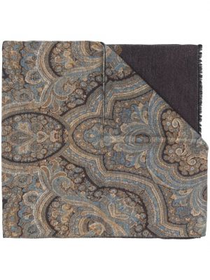 Jacquard paisley silke skjerf Kiton svart