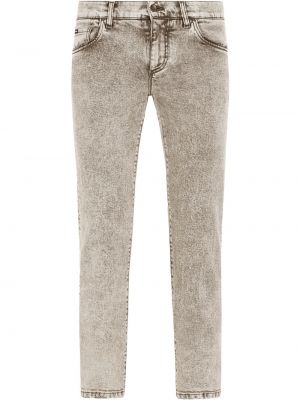 Slim fit skinny fit-jeans Dolce & Gabbana grå