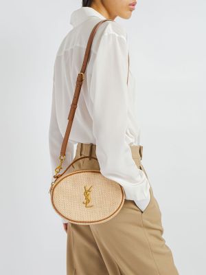Pamut bőr táska Saint Laurent aranyszínű