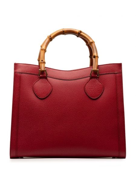 Bambusová taška Gucci Pre-owned červená