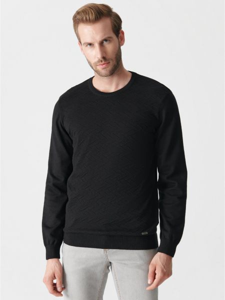 Sweter żakardowy Avva czarny