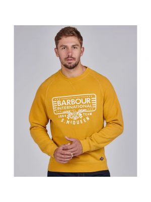 Bluza bawełniana Barbour żółta