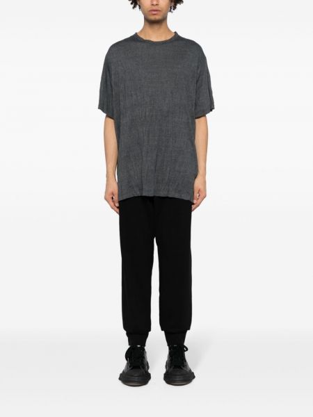 Kokvilnas t-krekls Yohji Yamamoto pelēks