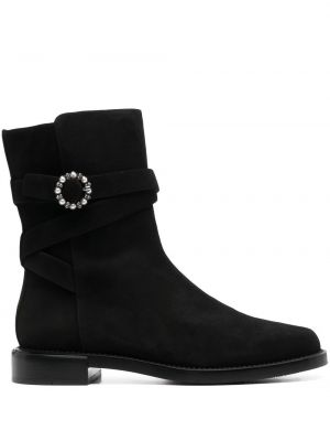 Ankle boots na sprzączkę Stuart Weitzman czarne