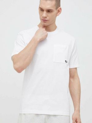 Bavlněné tričko New Balance bílá barva