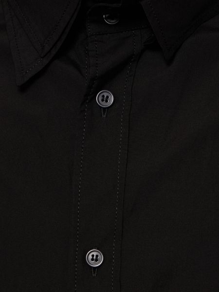 Βαμβακερό πουκάμισο Yohji Yamamoto μαύρο