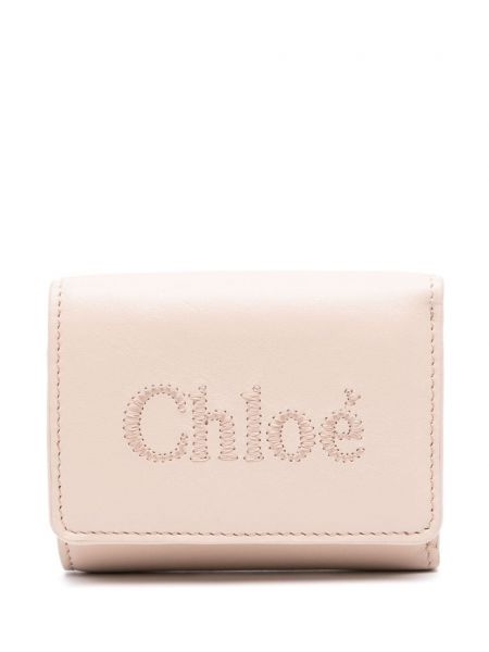 Bőr hímzett pénztárca Chloe