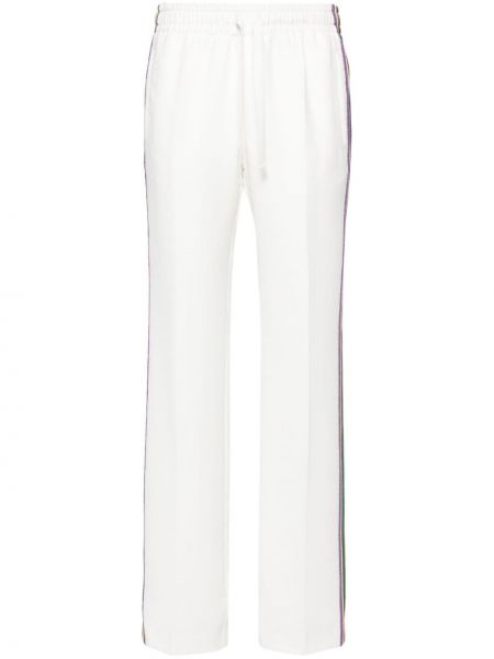 Ριγέ παντελόνι με ίσιο πόδι από κρεπ Zadig&voltaire λευκό