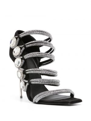 Sandale mit kristallen Balmain schwarz