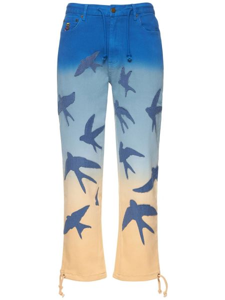 Kalhoty s přechodem barev Kidsuper Studios modré