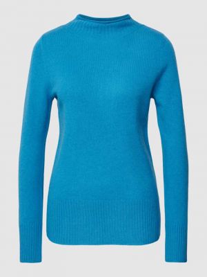 Dzianinowy sweter ze stójką Christian Berg Woman niebieski
