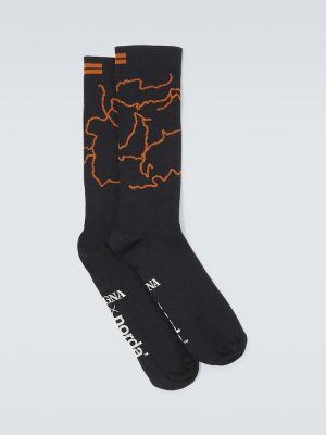 Žakárové ponožky Zegna čierna