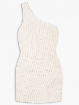 Платье мини из органзы с эффектом металлик Tinsley на одно плечо Haney, слоновая кость