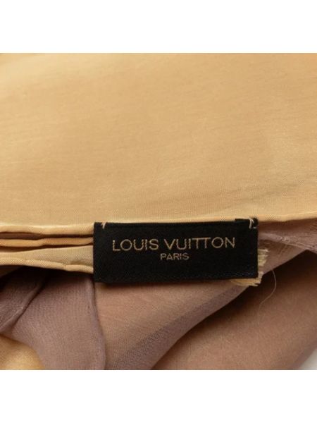 Bufanda de seda retro Louis Vuitton Vintage beige