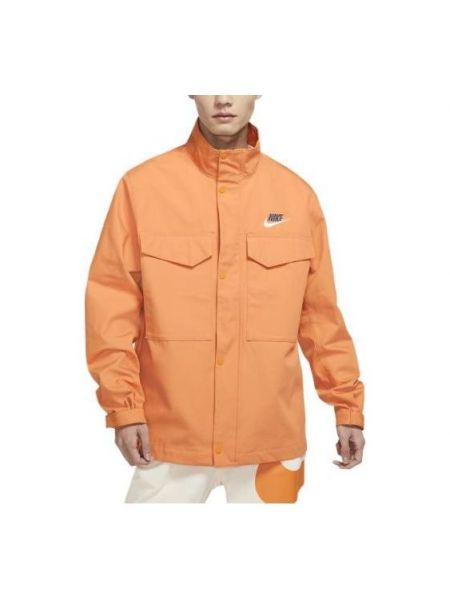 Куртка на молнии с воротником стойка Nike оранжевая
