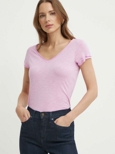 Koszulka Sisley różowa