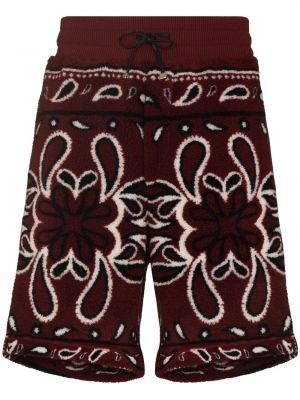 Painettu fleece shortsit Amiri punainen