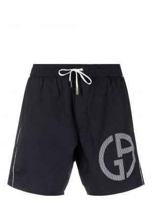 Shorts mit print Giorgio Armani blau