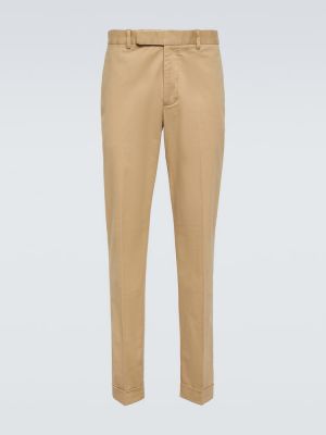 Pantaloni dritti di cotone Polo Ralph Lauren beige