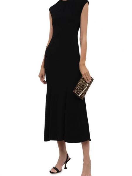 Платье из вискозы Versace черное