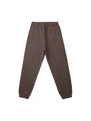 Pantalones de chándal de algodón Obey marrón