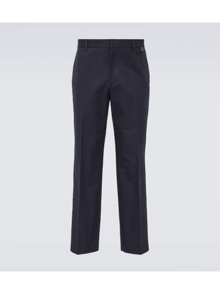 Pantalon chino en coton Gucci bleu
