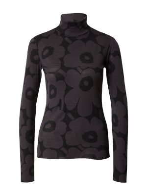 Tričko s dlhými rukávmi Marimekko čierna
