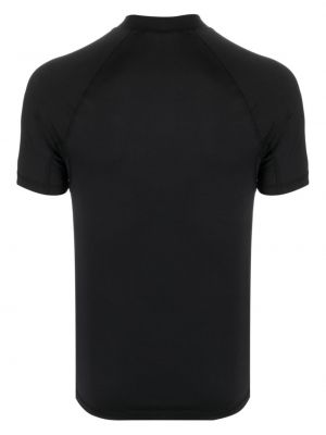 T-krekls ar rāvējslēdzēju ar apdruku Balmain melns