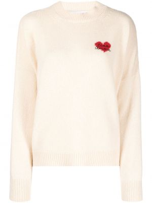 Вълнен пуловер от мерино вълна Giada Benincasa бяло
