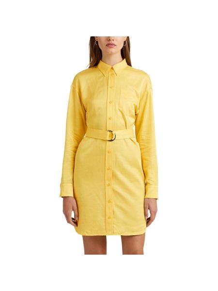 Vestido camisero manga larga Lauren Ralph Lauren amarillo