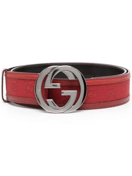 Cintura con fibbia Gucci Pre-owned rosso