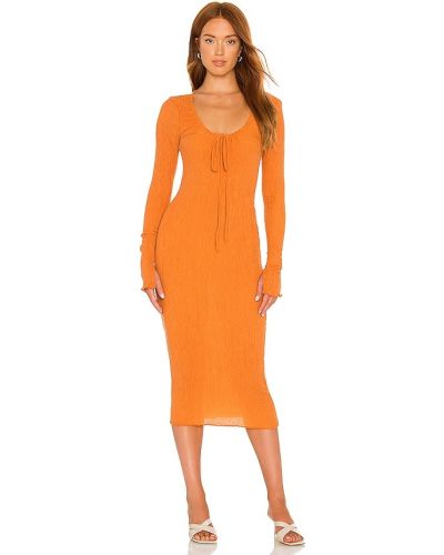 Oranžové šaty ke kolenům Camila Coelho