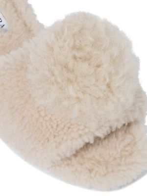 Slides in lana d'alpaca Aquazzura bianco