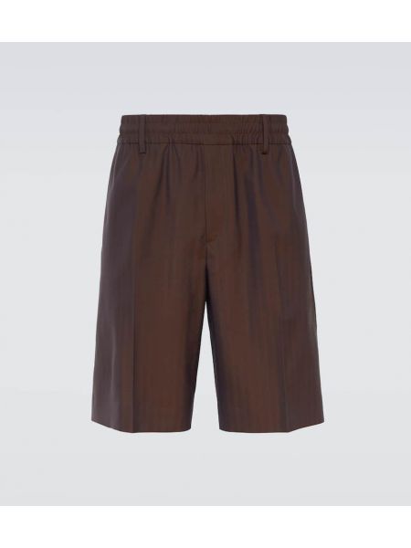 Pantalones cortos de lana Burberry marrón