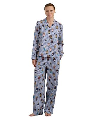 Pijama con estampado Lauren Ralph Lauren gris